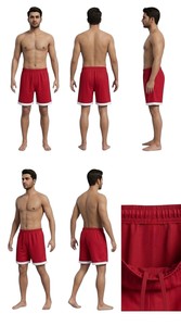 Shorts d'entraînement de football pour hommes, personnalisables avec logo, en tissu toile, séchage rapide, respirants, taille élastique, uniforme d'équipe - Product Image 3