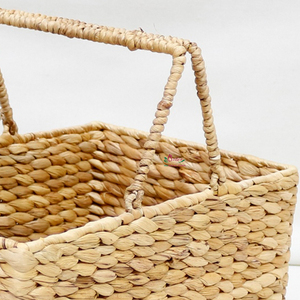 <b>Rectangle</b> Natural Rattan <b>Storage</b> <b>Basket</b> With Handles Rustic Multi-Purpose Design - Product Image 3