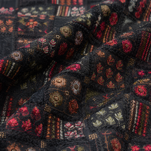 African Velvet Embroidery Fabric Premium <b>Sequin</b> Bead Fashion Textile For Kaftan Dress Boutique And Wholesale Supply Import Zones - Product Image 3