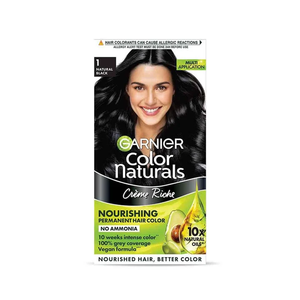 Crème colorante pour cheveux noirs naturels avec formule nourrissante pour une coloration facile à domicile, contribue à une couleur riche et uniforme. - Product Image 1