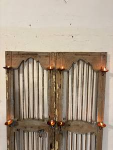 Antique Vintage Wooden Iron Jali <b>Arch</b> Door Home Furniture Rustic Decor for Entryway <b>Gate</b> Handcrafted Indian Temple Salvage - Product Image 4