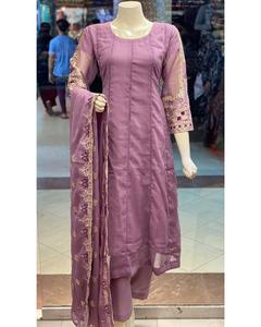 2022 Hot Selling Pakistani/Indian Organza Maxi Salwar Kameez Party Wear Collection with Net and Silk Fabric - Product Image 4