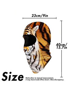 Masque facial unisexe imprimé, cagoule respirante et imperméable en polyester et coton pour adulte, couvre-tête intégral pour l'extérieur - Product Image 5