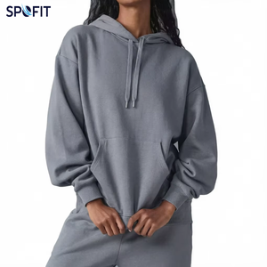Sudadera con Capucha Larga Personalizada para Mujer, 100% Algodón, Sudadera con Capucha de Felpa para Otoño e Invierno, Ropa Informal para el Gimnasio - Product Image 1
