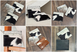 ที่ใส่บัตรเครดิตหนังวัวสำหรับชายและหญิงหนังแท้กระเป๋าด้านหน้าที่ใส่บัตรประจำตัวขนาดเล็กทำด้วยมือหรูหรา - Product Image 3