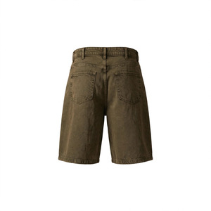 Pantalones Cortos Bermuda de Cintura Alta para Hombre, Talla Grande, Color Personalizado, Lona de Color Sólido, Cierre de Botón, con Bolsillos - Product Image 2