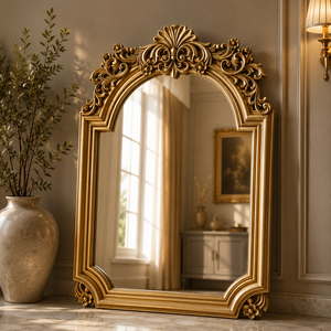 Hot Selling Caravan Hand Carved Wooden Camel Wall Mirror Antique Gold Finish Statement Decorative Mirror Luxury Home Decor - Product Image 2