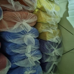 ผลิตในเกาหลี ผ้าถักคอตตอน 100% ผ้ายืดเนื้อนุ่ม คุณภาพสูง สีพื้น ย้อมสีเรียบ สำหรับตัดเย็บเสื้อผ้า - Product Image 1