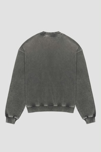 Sweat-shirt décontracté unisexe gris uni à col rond, coupe classique, tricoté, 100% coton, éco-responsable, style streetwear, hiver - Product Image 2