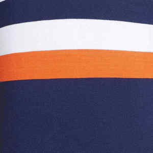 T-shirt sportif isolé en maille synthétique à manches courtes pour homme – Couleurs unies : Orange, Blanc, Bleu marine - Product Image 6