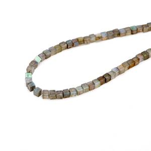 Natural Labradorite Box Shape Gemstone Beads Strands 4.5-5mm Loose Labradorite Beads For Jewelry Bracelet Making Wholesale Bulk - Product Image 3