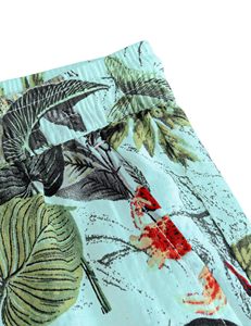 Men Spring <b>Shorts</b> Tropical Print Elastic Waist Drawstring Beach Summer Casual Holiday Colorful Lightweight top mens summer beach - Product Image 4