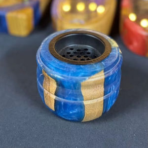 เตาเผาบัคฮูร์เรซิ่นอีพ็อกซี่และไม้ธรรมชาติสุดหรู ขายดีที่สุด สำหรับกำยานอู๊ดแบบอาหรับและของตกแต่งบ้าน - Product Image 1