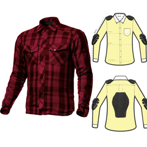OEM Bikers Protective 100% Pure Cotton Yarn Dyed Flannel <b>Motorcycle</b> <b>Shirts</b> for Men CE Approved Breathable & Quick Dry - Product Image 1