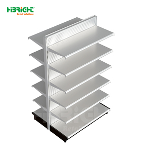 Supermarket <b>Shelf</b> Metallic Retail Display Rack Pegboard Gondola Shelving for Convenience Store - Product Image 2
