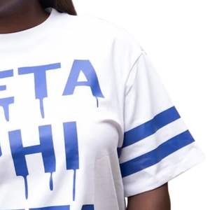 T-shirt Zeta Boxy Drip unisexe, lettres grecques, streetwear, coupe ample, coton premium, t-shirt décontracté tendance - Product Image 5