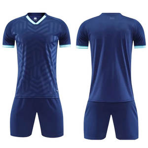 Maillots de football en tissu maille 100% polyester à séchage rapide, ensembles de football respirants et élastiques pour enfants, uniformes personnalisés professionnels pour enfants - Product Image 3