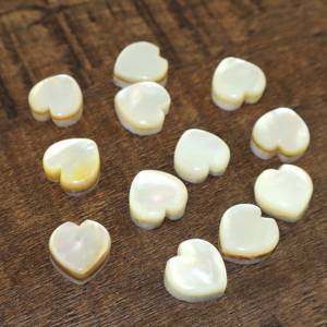 White Mother Of <b>Pearl</b> Gemstone Heart Shape Cabochon <b>Loose</b> Stone Free Size Jewellery Making Supply Wholesale Bulk Manufacturer - Product Image 4