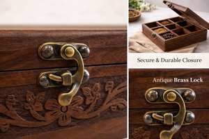 Boîte à épices en bois artisanale avec couvercle et cuillère, organisateur d'épices de cuisine à 9 compartiments, conteneur de rangement pour épices en bois - Product Image 3