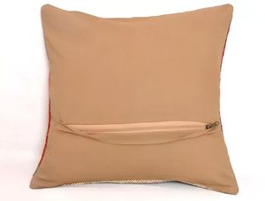 Housse de coussin géométrique vintage en kilim, tissée à la main en laine et jute, taie d'oreiller carrée décorative pour la maison et l'hôtel - Product Image 6