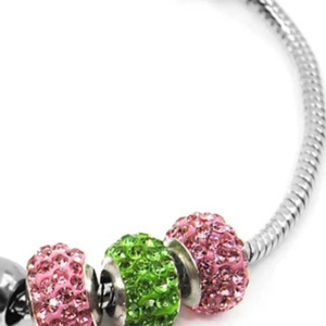   Pulsera Escudo para Mujer, Elegante, en Verde, Rosa y Dorado, con Dije de Escudo, Joyería de Moda, Accesorio de Muñeca con Estilo, Premium - Product Image 1