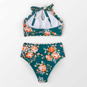Conjunto de Bikini Sexy con Estampado Floral para Mujer, Traje de Baño de Dos Piezas de Corte Alto, Ropa de Playa de Verano 2026 - Product Image 2