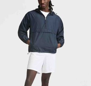 <b>Men</b> Oversized Water Resistant Hooded Quarter-Zip Soft Shell <b>Jacket</b> With Pockets Solid Color All Seasons Outdoor Wear <b>Jacket</b> - Product Image 3