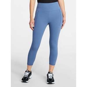 OEM Top Selling Summer Knitted Nude Feeling High Waisted Tight Hip-Lifting Slimming Sport Pants Fitness Women's Capri Leggings - Product Image 3
