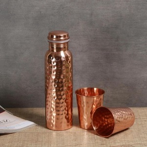 Premium Glossy Copper <b>Water</b> <b>Bottle</b>-<b>Large</b> Capacity Eco-Friendly Portable Classic Design for Home Use - Product Image 5