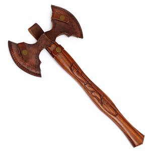 Hache à double tête Damas en acier à motifs de haute qualité, durable, pour camping, chasse et fendage de bois en extérieur - Product Image 2