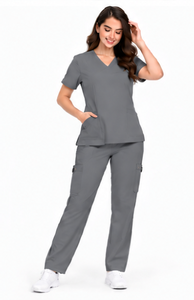Ensemble de 3 pièces d'uniformes médicaux respirants grande taille avec veste assortie pour médecins, infirmières, pharmacie et hôpital - Product Image 3