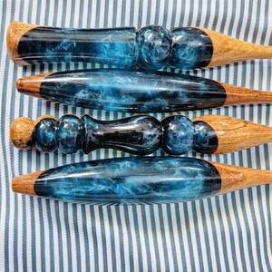 Galaxy Drift Crochet <b>Hook</b> – Handmade Wood & Resin Ergonomic <b>Hooks</b> | Luxury Artisan Crochet Knitting Tools - Product Image 3