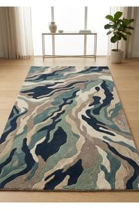 Tapis d'intérieur moderne en laine tuftée à la main avec base antidérapante pour hôtels, bureaux et résidences - Product Image 2