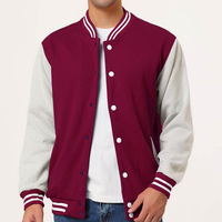 Veste de baseball pour homme, design personnalisé, automne-hiver, élégante, avec patch brodé en chenille personnalisé sur le devant