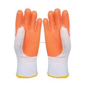 Gants de sécurité à paume en caoutchouc orange durables, antistatiques et antichocs, avec caractéristiques de protection optimale des mains pour la coupe des cultures, antidérapants. - Product Image 1