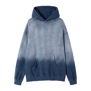 เสื้อฮู้ดดี้ฟลีซผู้ชายแบบย้อมสีเอซิด ขายตรงจากโรงงาน ผ้าฝ้าย 100% รับออกแบบโลโก้ ซิปหน้า - Product Image 5