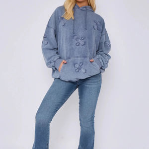 Sweat à capuche en molleton délavé style vintage, 100 % coton, coupe oversize personnalisée, streetwear écologique pour femme, idéal pour l'hiver - Product Image 6