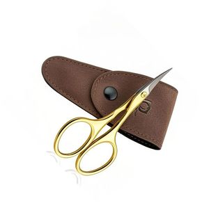 Tijeras para Uñas de Alta Calidad, Acero Inoxidable Dorado con Funda de Cuero, Tijeras de Belleza - Product Image 5