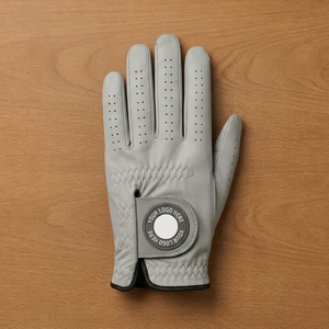 OEM Premium Cabretta Leather Golf <b>Glove</b> <b>with</b> Magnetic Ball Marker Breathable Custom Logo Soft <b>Grip</b> Private Label Service - Product Image 1