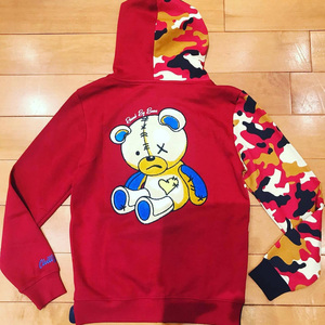 เสื้อสเวตเชิ้ตมีฮู้ดสีแดง King Major แขนยาว สวมใส่สบายได้ทุกเพศ ทุกวัย สำหรับฤดูใบไม้ร่วง มีเชือกผูกกระเป๋า ผลิตจากผ้าฝ้าย 100% - Product Image 4