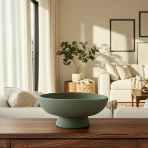 ชามไม้แกะสลักลายด้วยมือ ไม่เคลือบผิว สำหรับเสิร์ฟอาหาร - Product Image 2