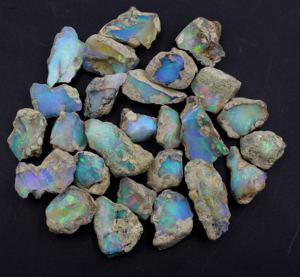 Opale éthiopienne naturelle de qualité AAA, taille libre, brute, adaptée à la découpe et à la fabrication de bijoux, opale sèche, pierre précieuse brute - Product Image 2