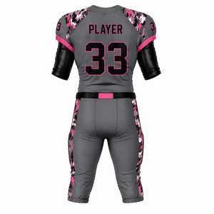Uniforme de Fútbol Americano Personalizado con Logotipo de Equipo OEM, Impresión Digital, Transpirable, de Secado Rápido, Malla de Lona Vintage, Protector, para Hombre - Product Image 3