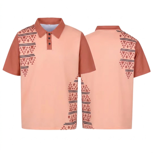 เสื้อโปโลผู้ชายออกแบบเอง พิมพ์ลายแบบซับลิเมชั่น แขนสั้น เสื้อกอล์ฟลำลอง ใส่สบายในฤดูร้อน เสื้อโปโลสั่งทำพิเศษ - Product Image 1