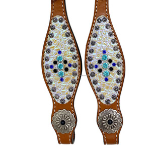 Logo personnalisé en acier offres équitation Western équestre licou ensemble sur Lay entouré de cuir Headstall et collier de poitrine - Product Image 4