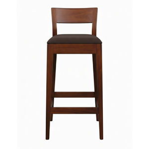 Luxury Solid Teak Wood Contemporary Bar <b>Stool</b> Upholstered Cushion <b>Seat</b> for Home Bar Hotel Use Durable Eco-Friendly Commercial - Product Image 5