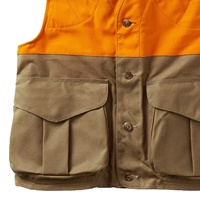 Gilets de chasse personnalisés durables de combat orange gilet de veste multi-poches léger et respirant