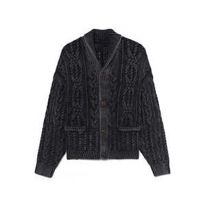Custom Knitwear <b>Cardigan</b> <b>Sweater</b> Jacquard Men Varsity Chenille Embroidered Letter Button Pocket Custom Knitted <b>Cardigan</b> <b>Sweater</b> - Product Image 5