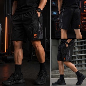 Shorts tactiques esports noirs discrets, séchage rapide, écologiques, respirants, avec poche zippée, shorts de performance pour équipes OEM, polyester personnalisé - Product Image 6