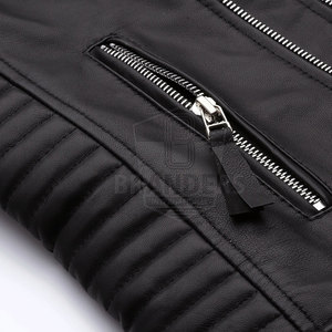 Blouson de moto moderne en cuir, imperméable et coupe-vent, design ajusté, pour l'hiver, idéal pour la conduite urbaine et la vente en gros - Product Image 6